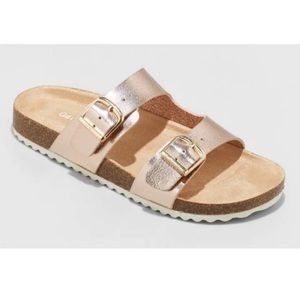 Cat & Jack Kids Drew Slip-On Footbed Sandals  Rose Gold size 1